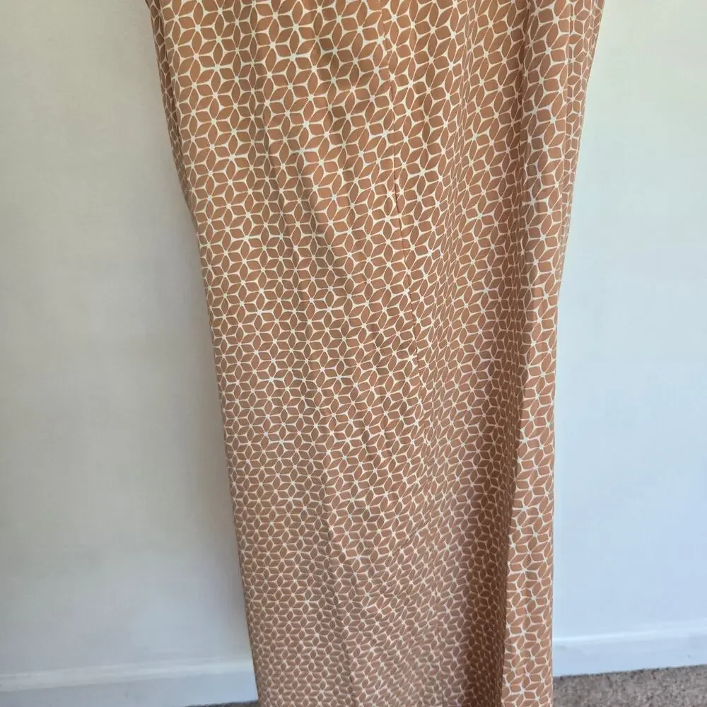 NWT Abercrombie & Fitch Babydoll Midi Slip Dress Coquette Cinched Neck Women XXL
